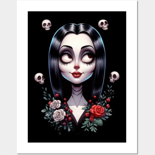 Cute Morticia Addams Posters and Art